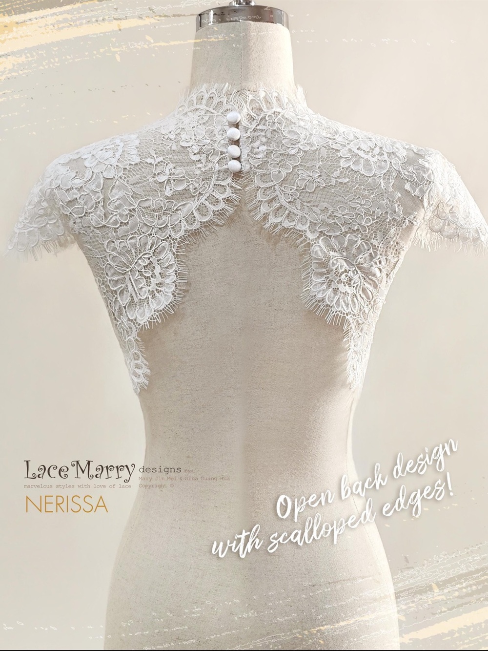 Wedding Dress Topper/ Bolero - Picture 2 of 3